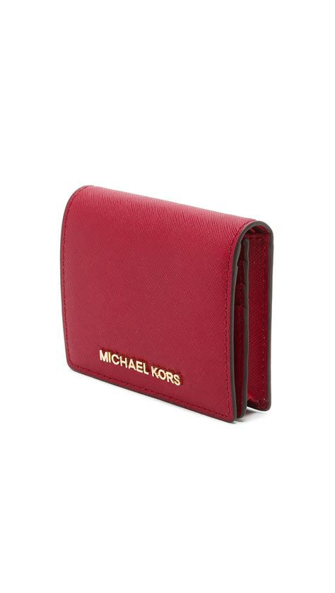 michael kors jet set cherry wallet|Michael Kors zippered wallet.